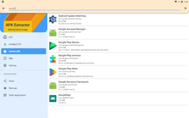 Apk extractor android App screenshot 0